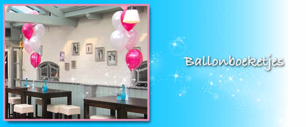 een boeketje van ballonnen